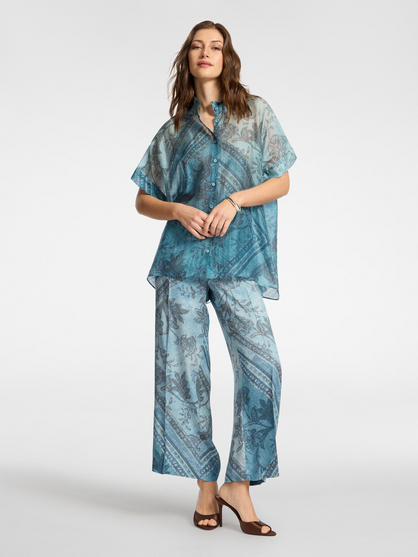 Printed lyocell shirt image number 2