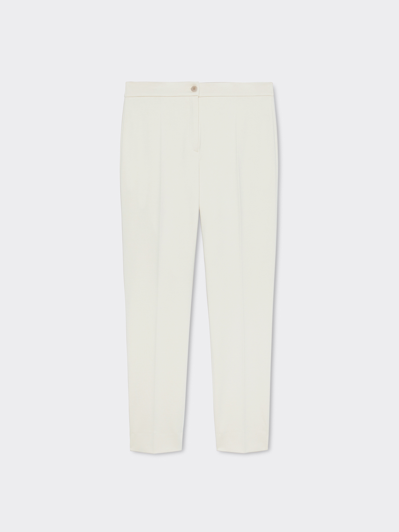 Pantalones slim fit de punto milano image number 4