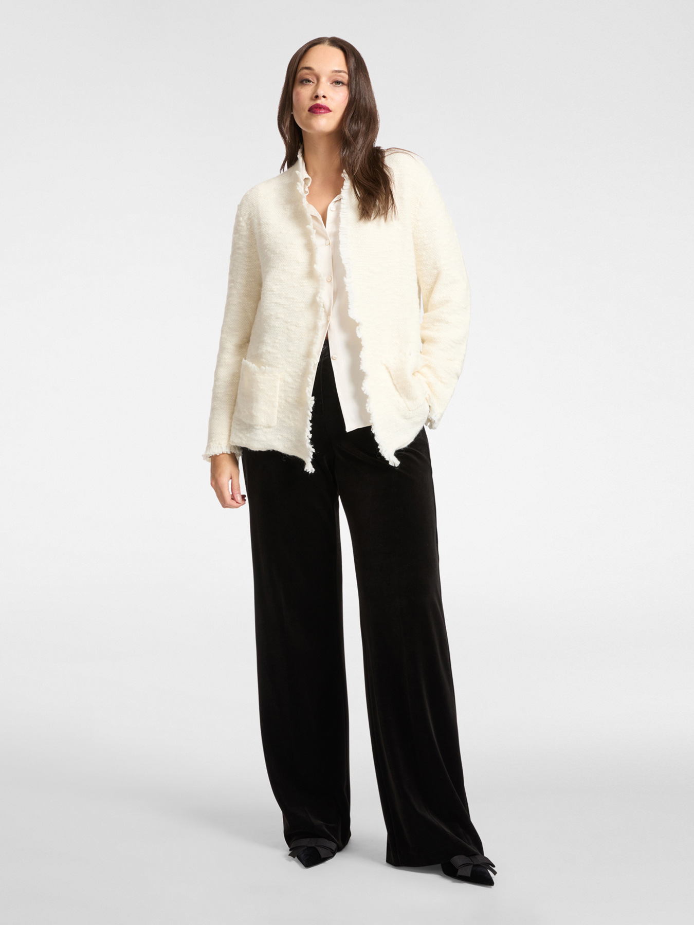 Cardig&atilde; com franjas image number 2