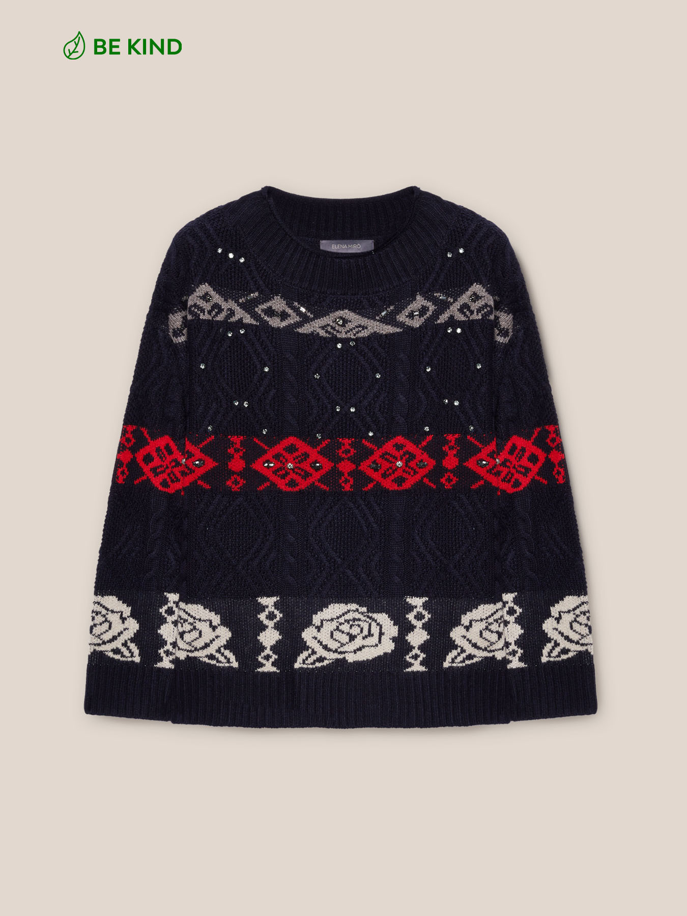 Jersey jacquard con mezcla de cachemir image number 4