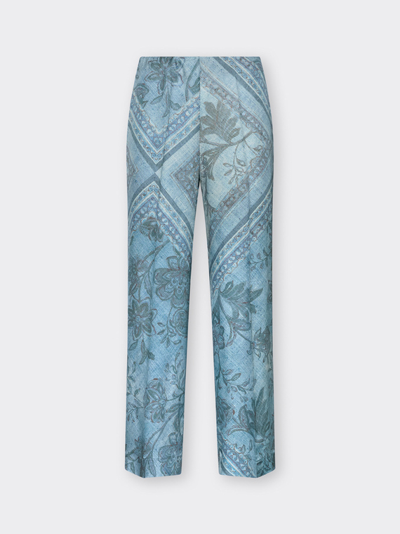 Pantaloni stampati in viscosa