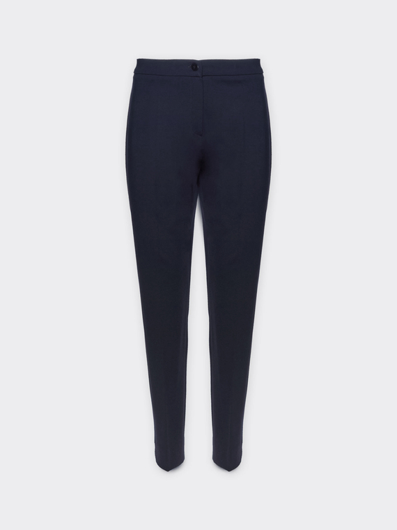Milano knit fabric slim-fit trousers