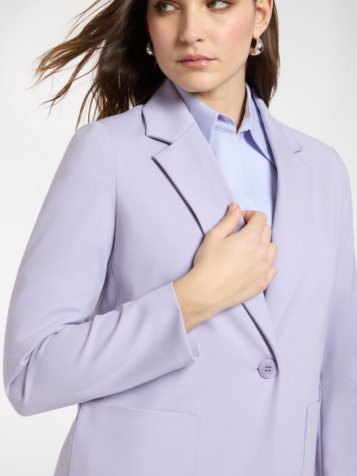 Single-breasted blazer in Milano stitch image number 2