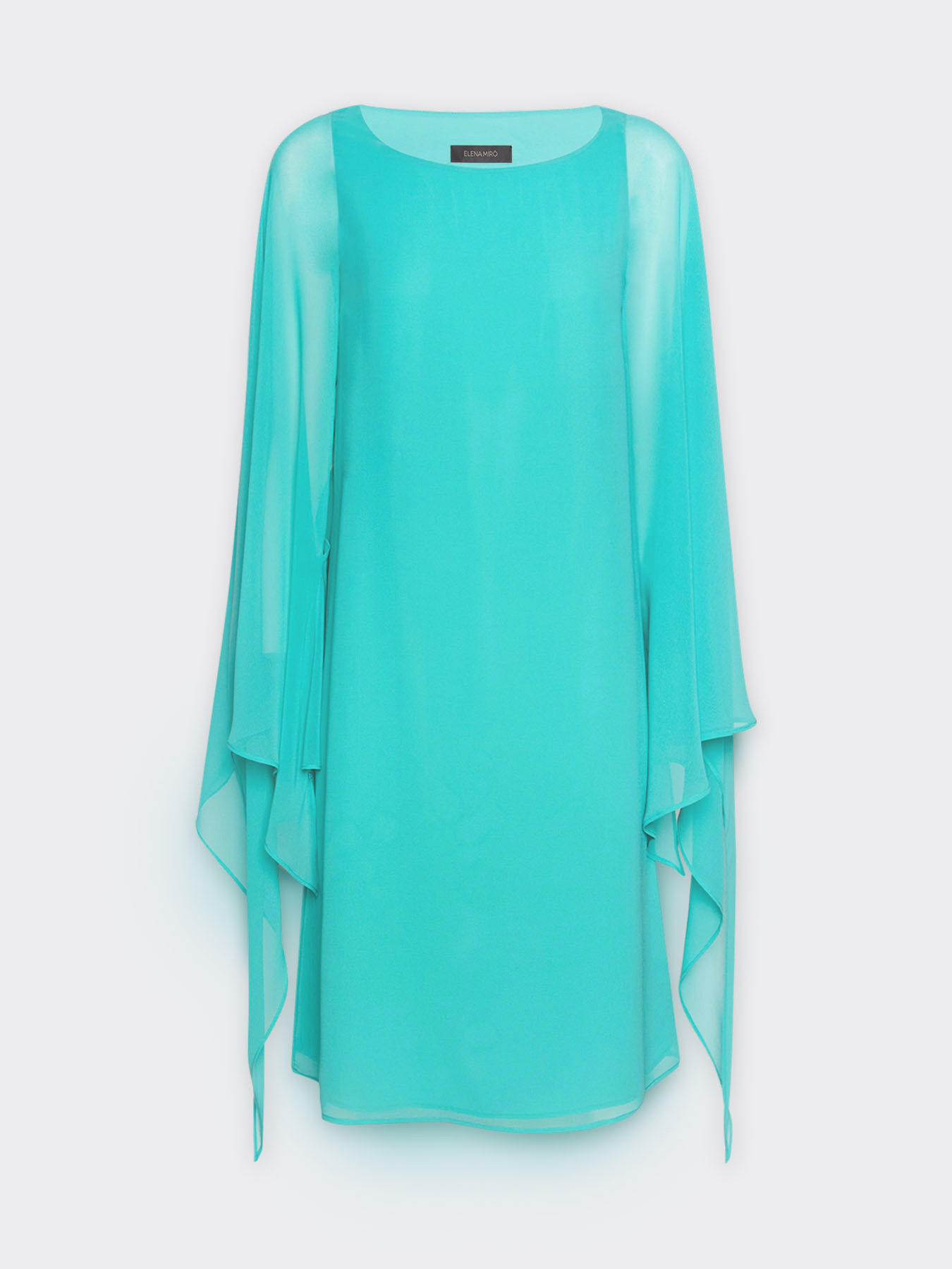 The Cape Dress in Silverish Gray