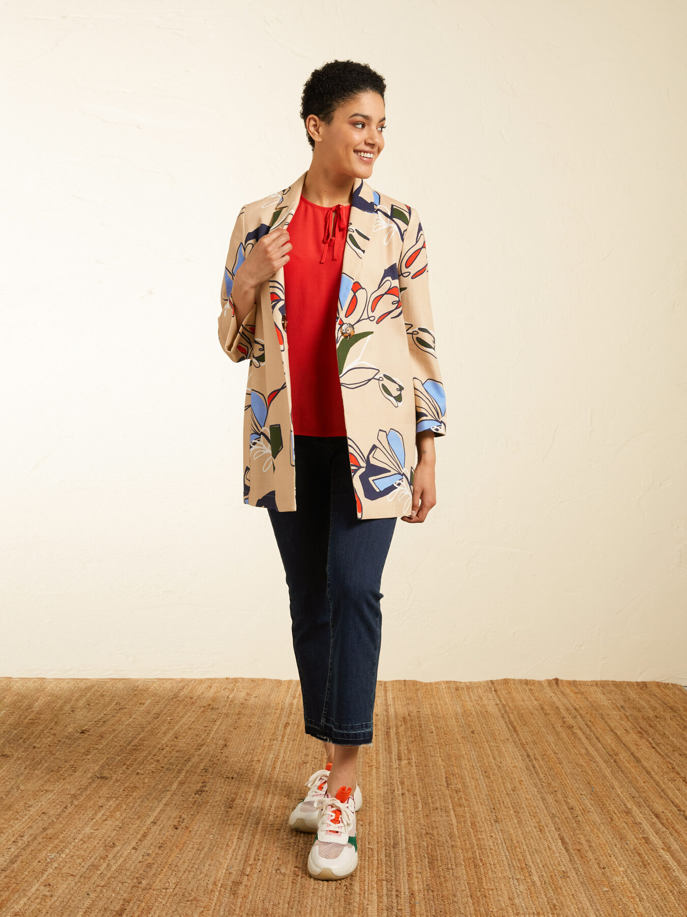 Printed pea coat image number 3