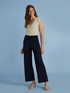 PANTALON TRICOT EN CR&Ecirc;PE DE VISCOSE image number 2