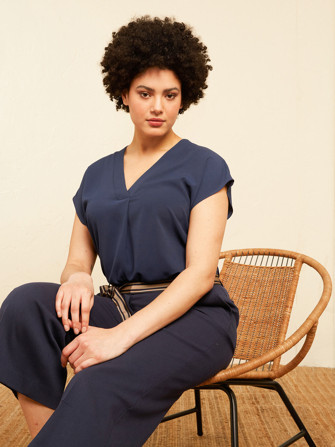 Top en tissu cloqu&eacute; image number 0