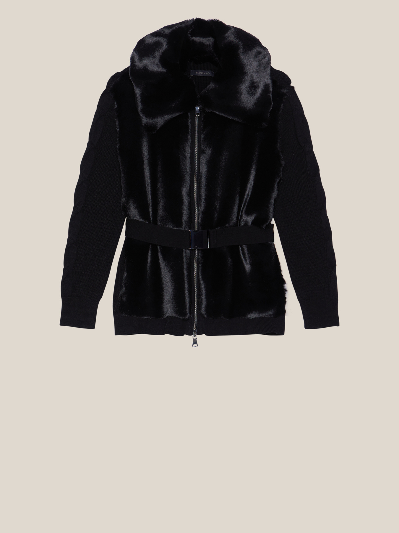 Giacca in tricot effetto pelliccia image number 4