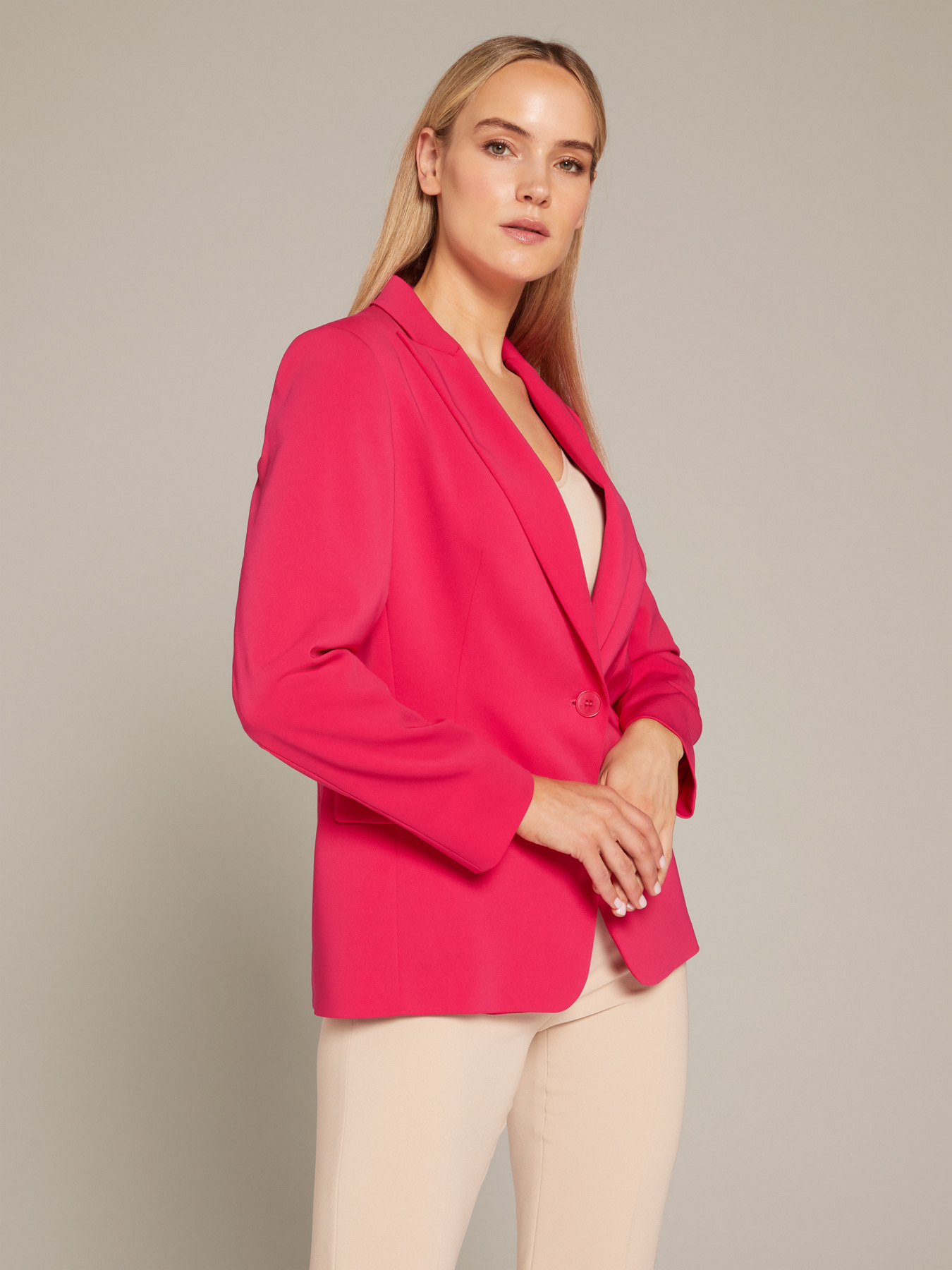 Flowing stretch cady jacket image number 0