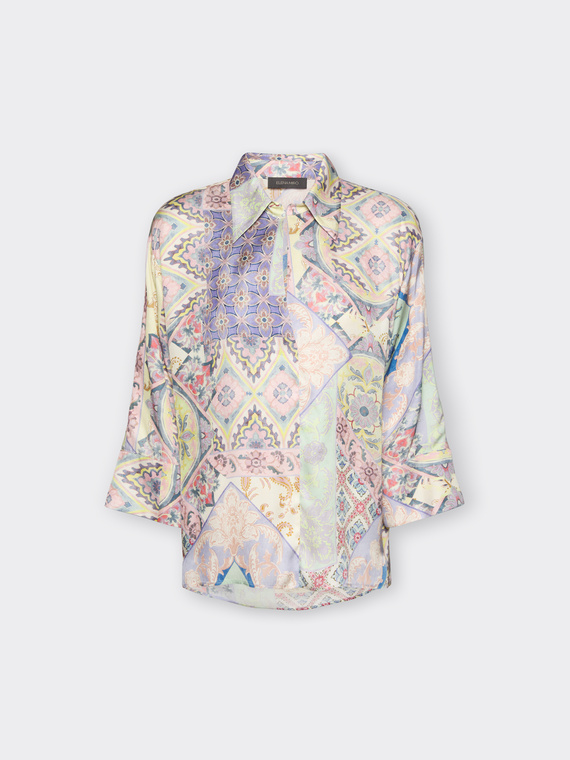Camicia in viscosa stampata
