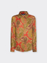 Camicia in raso stampata patchwork image number 4