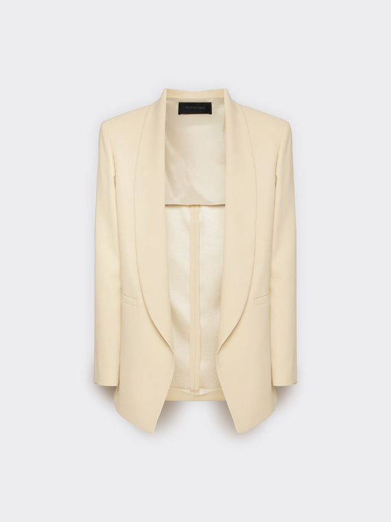 Structured cr&ecirc;pe jacket