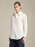 Long stretch cotton shirt image number 0