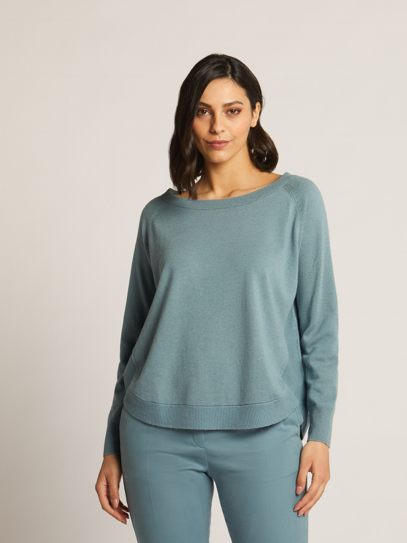 Maglia boxy tinta unita image number 2