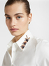 Shirt with embroidered detachable collar image number 3