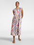 Long dress in printed poplin image number 2