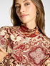 Printed viscose turtleneck t-shirt image number 3