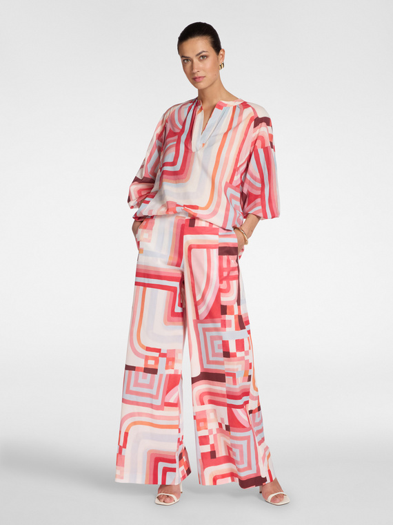 Pantalon palazzo imprim&eacute;