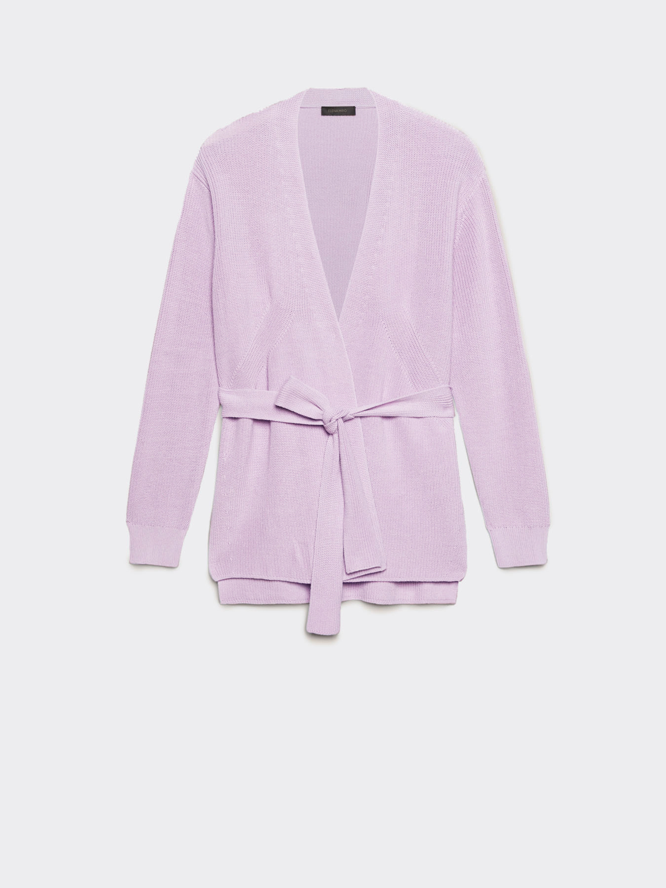 Long cardigan with belt image number 5