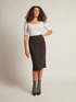 Stretch twill pencil skirt image number 2