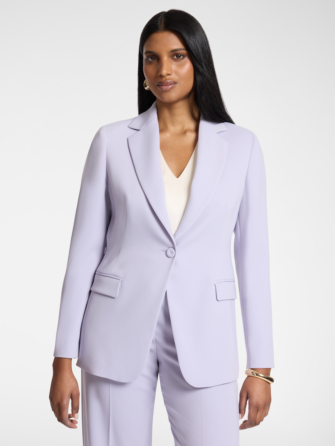 Blazer estructurado en cady image number 0