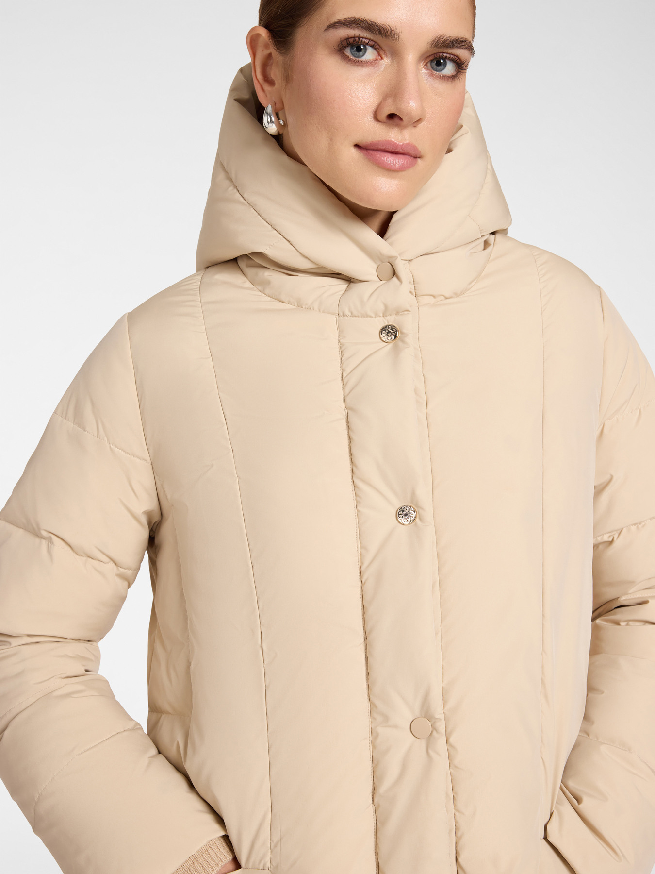 Langer Steppmantel aus Nylon image number 3