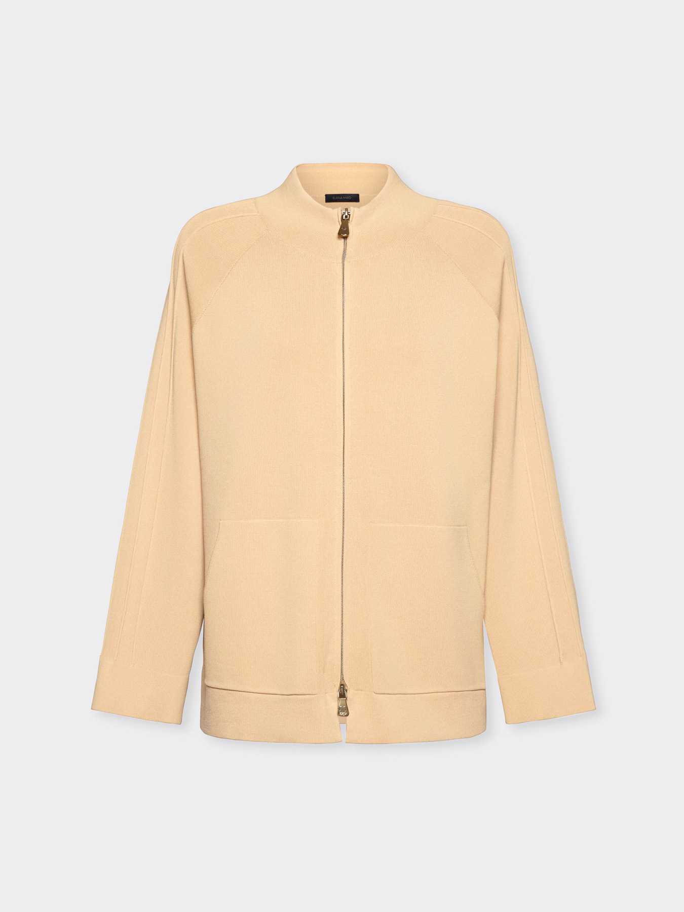 Cardigan misto viscosa con zip image number 4
