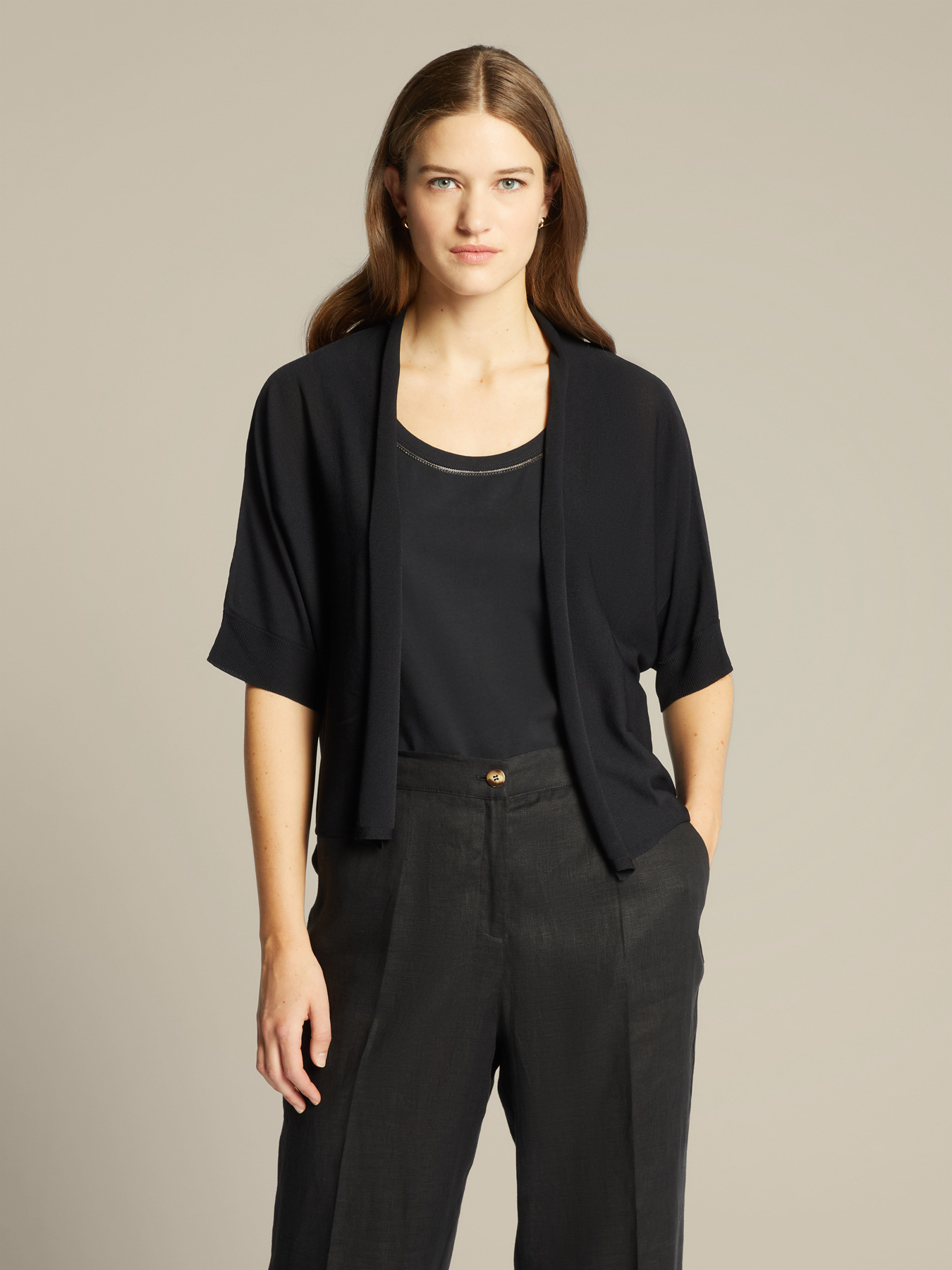 Cardigan aperto corto image number 0