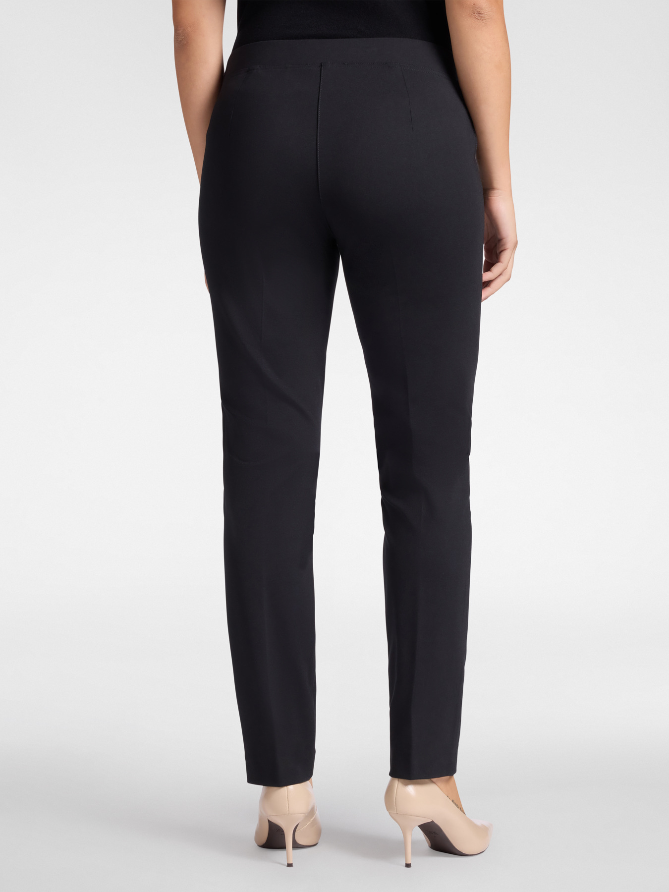 Milano knit fabric slim-fit trousers image number 1