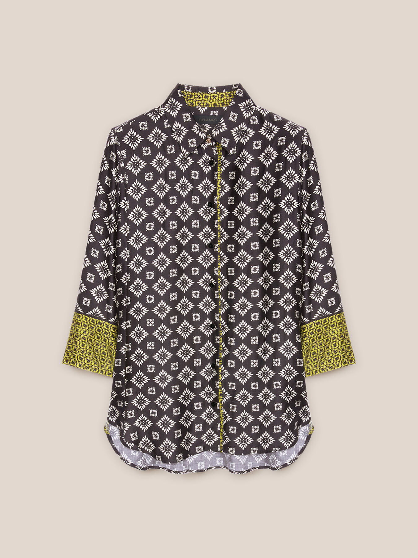 Printed shirt with trims image number 4