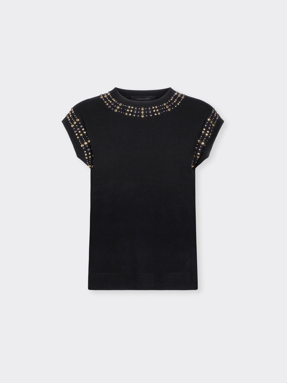 Chemise à manches courtes avec clous