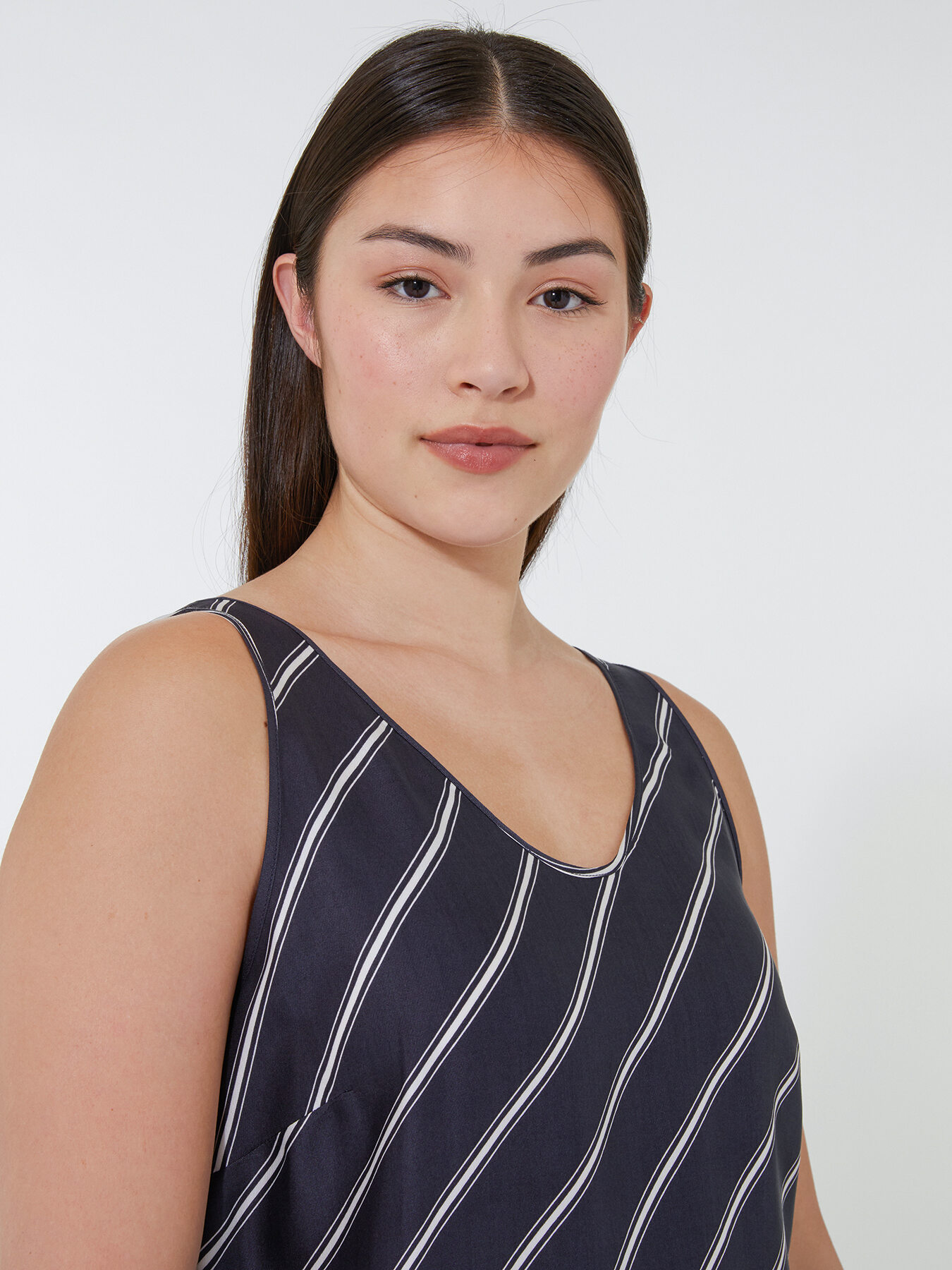 Top às riscas com borda image number 3