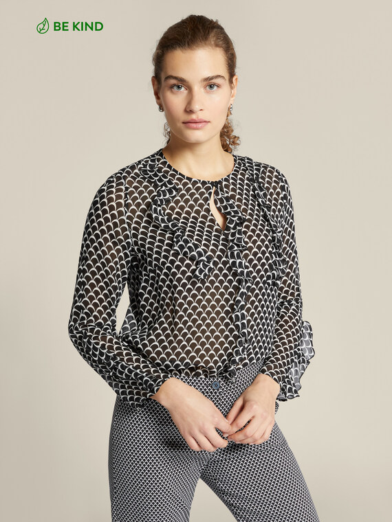 Printed georgette blouse
