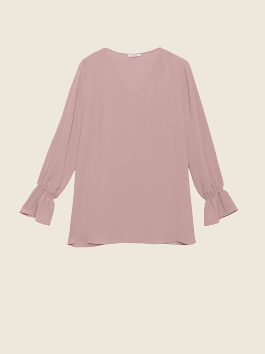 Elenamiro&nbsp;: Blouse en cr&ecirc;pe Rose_1