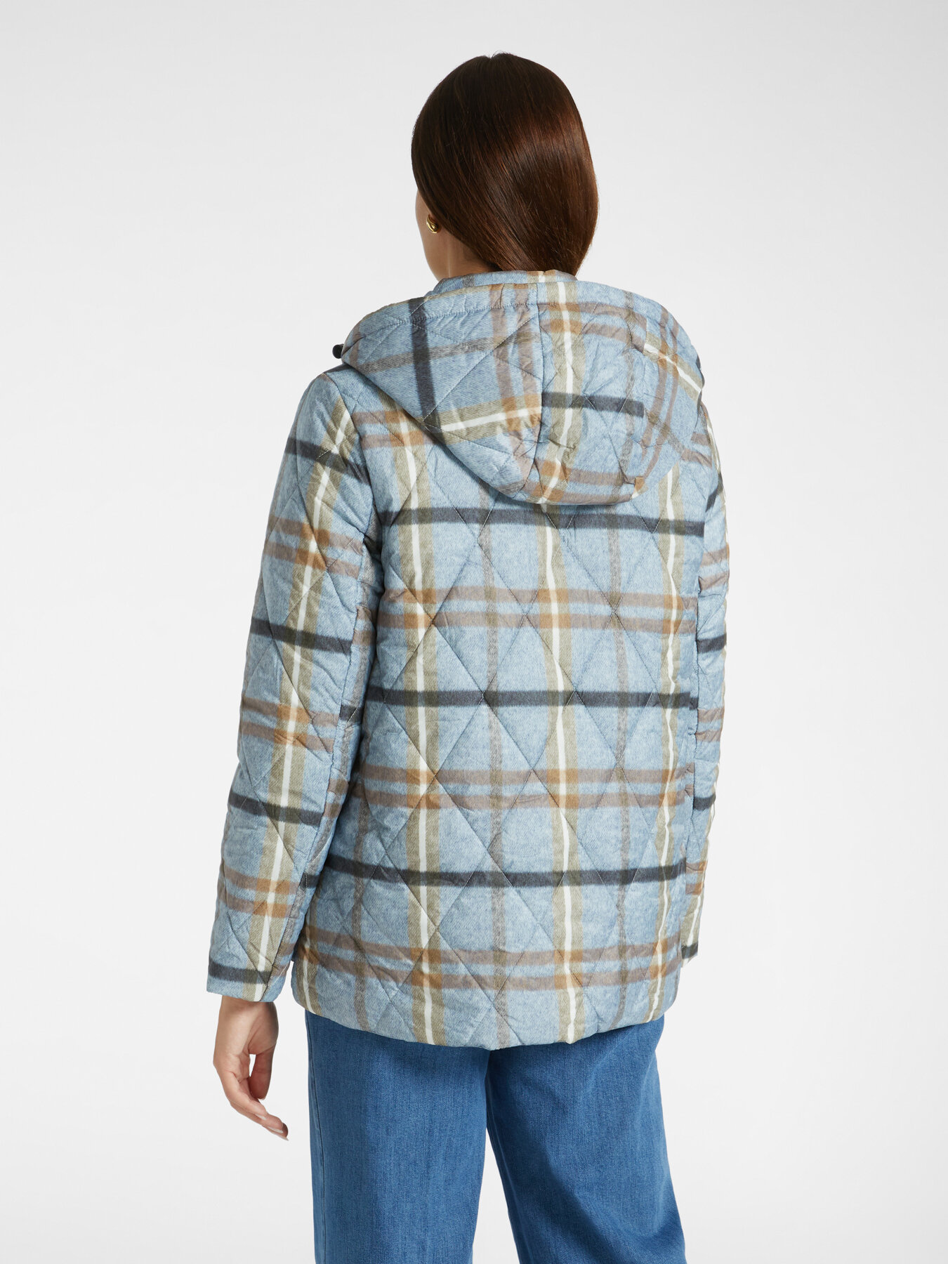 Printed down jacket with hood image number 1