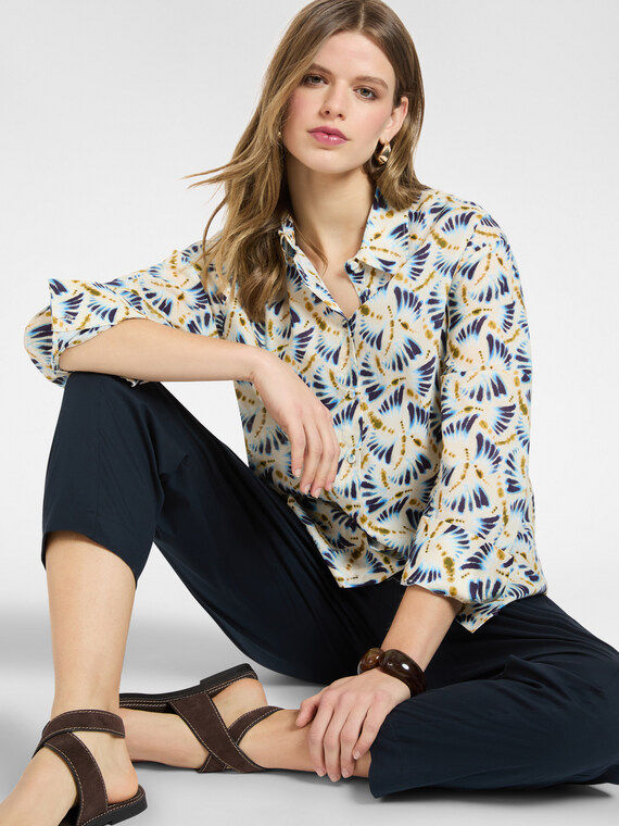 Camicia in mussola stampata