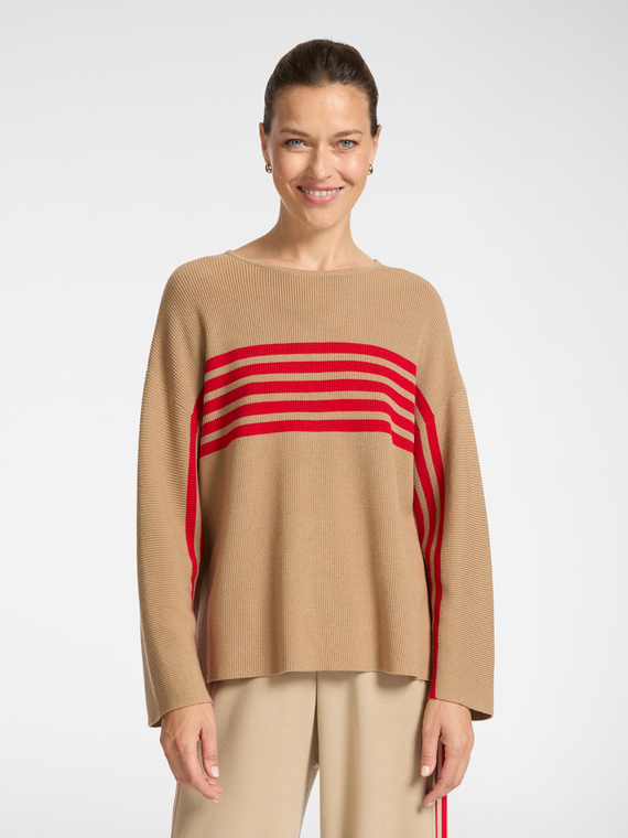 Sporty sweater with detachable collar