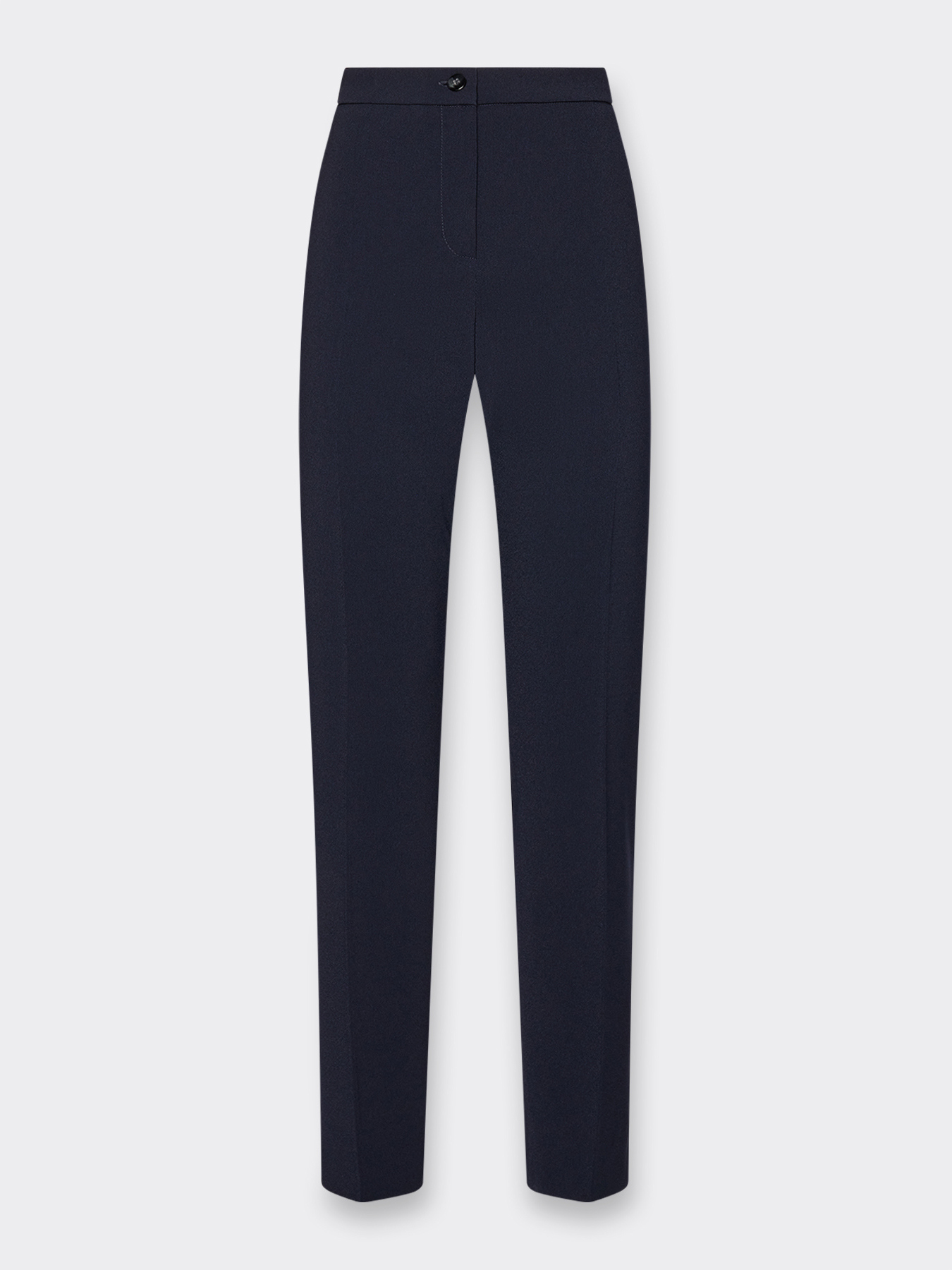 Slim-fit trousers in cotton-blend cr&ecirc;pe image number 4