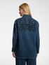 Long denim shirt with embroidery image number 1