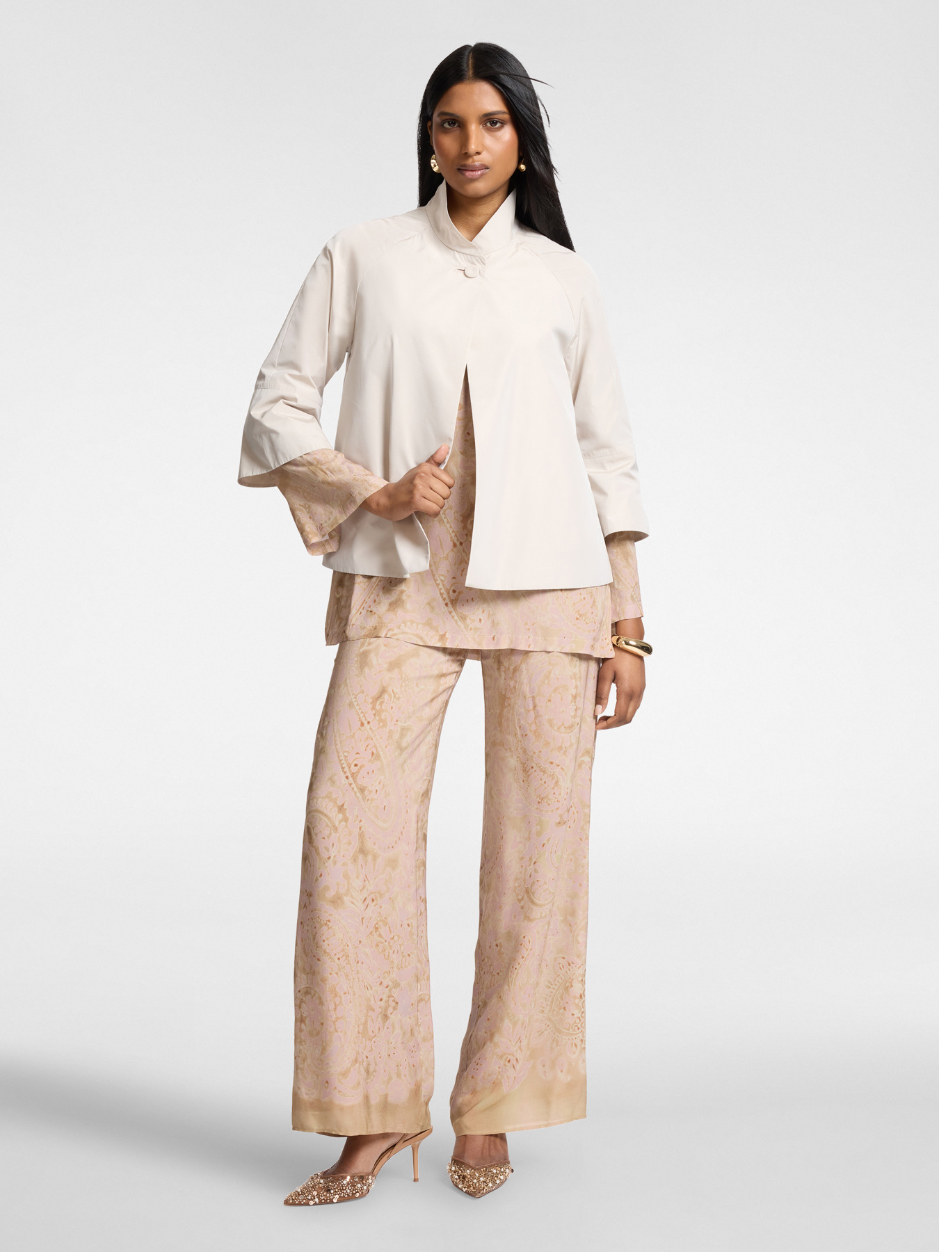 Unstrukturierte Jacke aus Taft image number 2