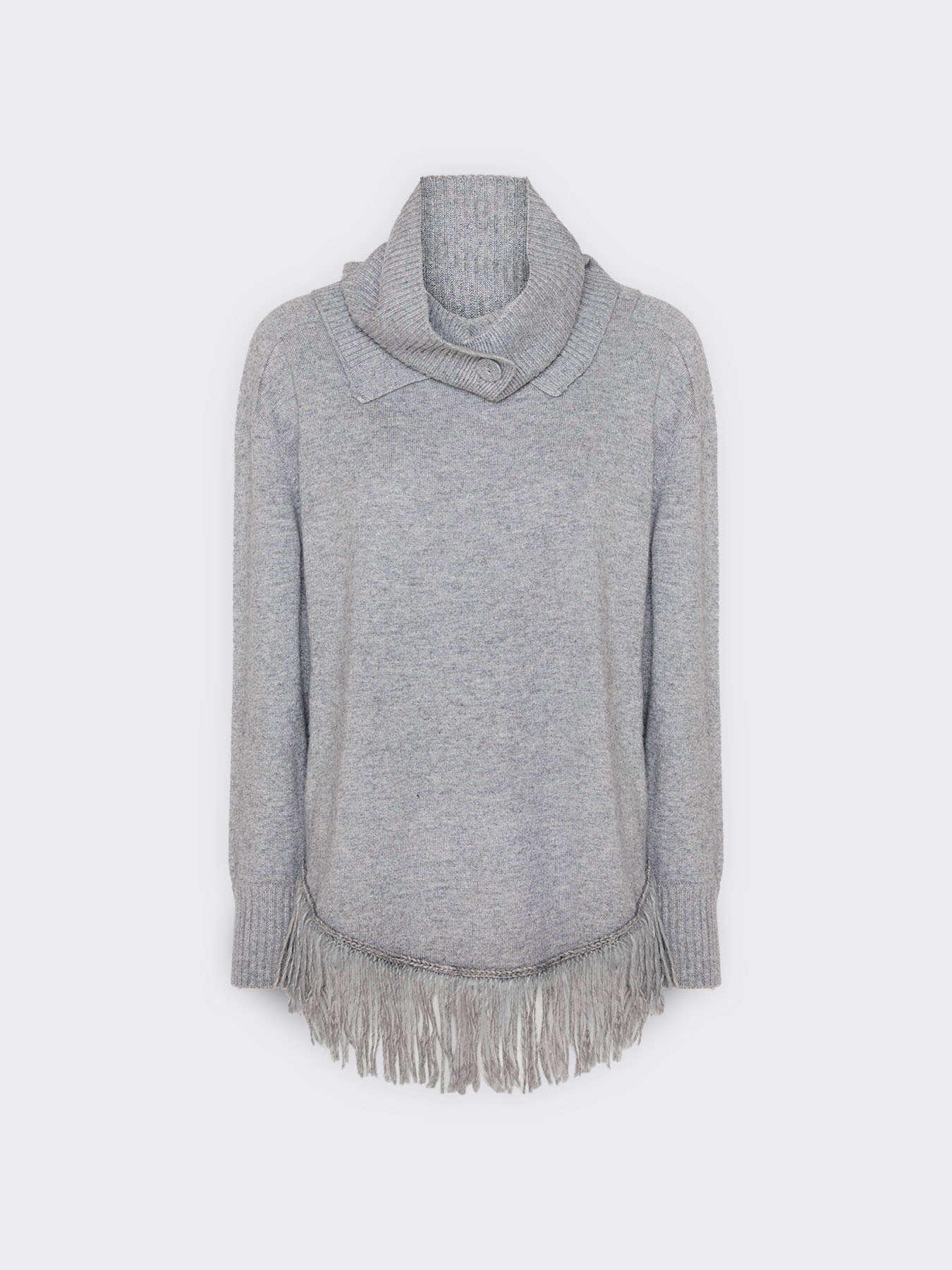 Pullover mit Fransen und abnehmbarem Kragen image number 5