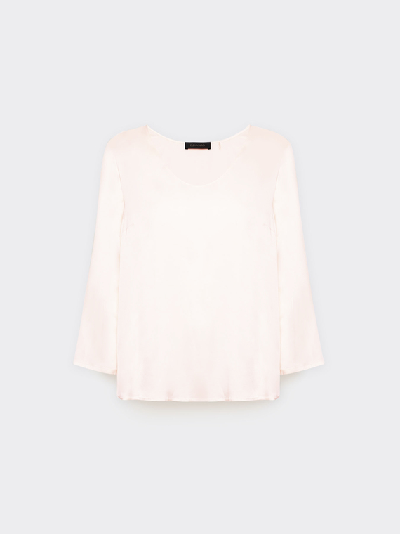 Stretch satin blouse
