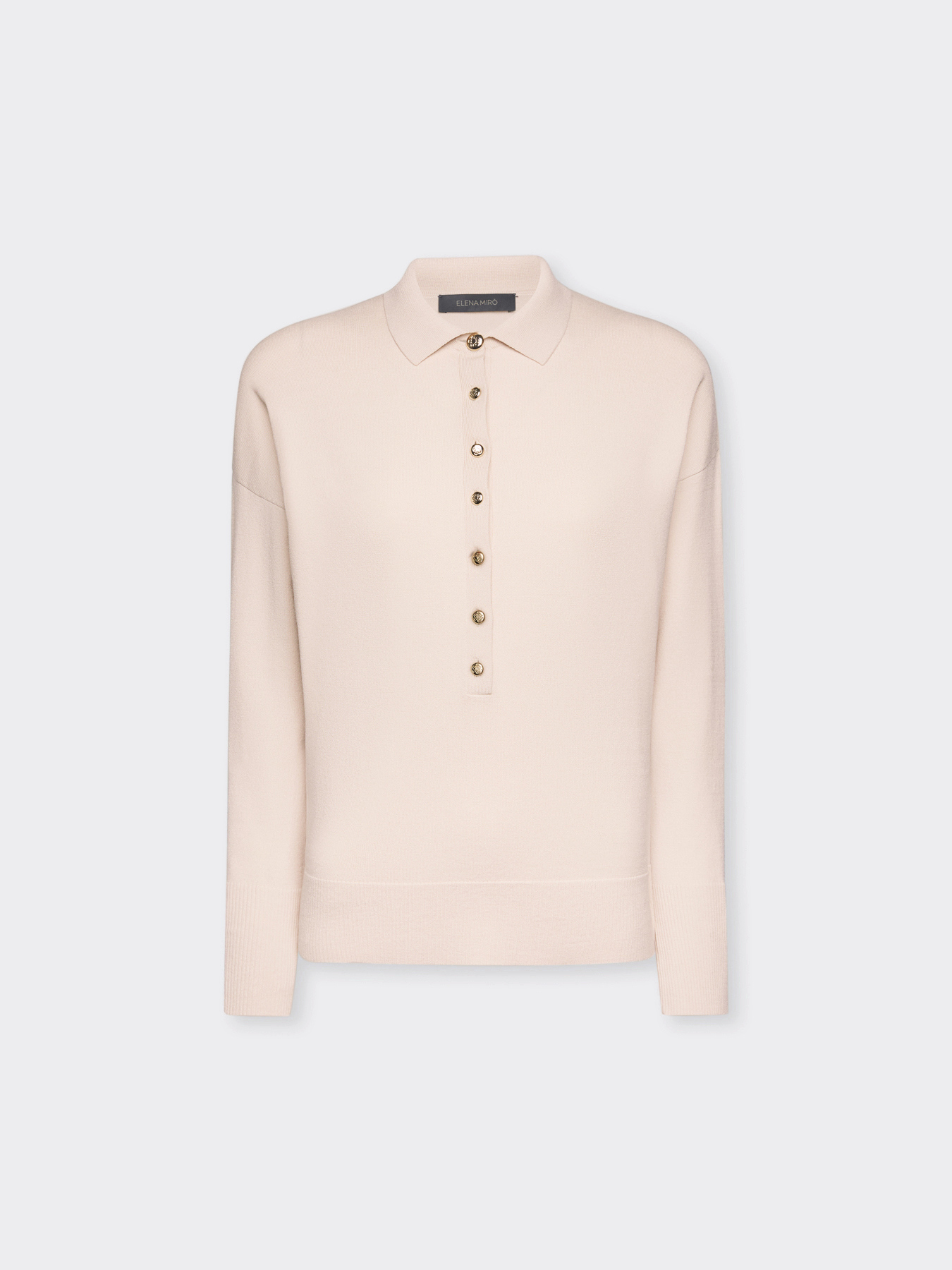 Pullover mit Kragen und Kn&ouml;pfen