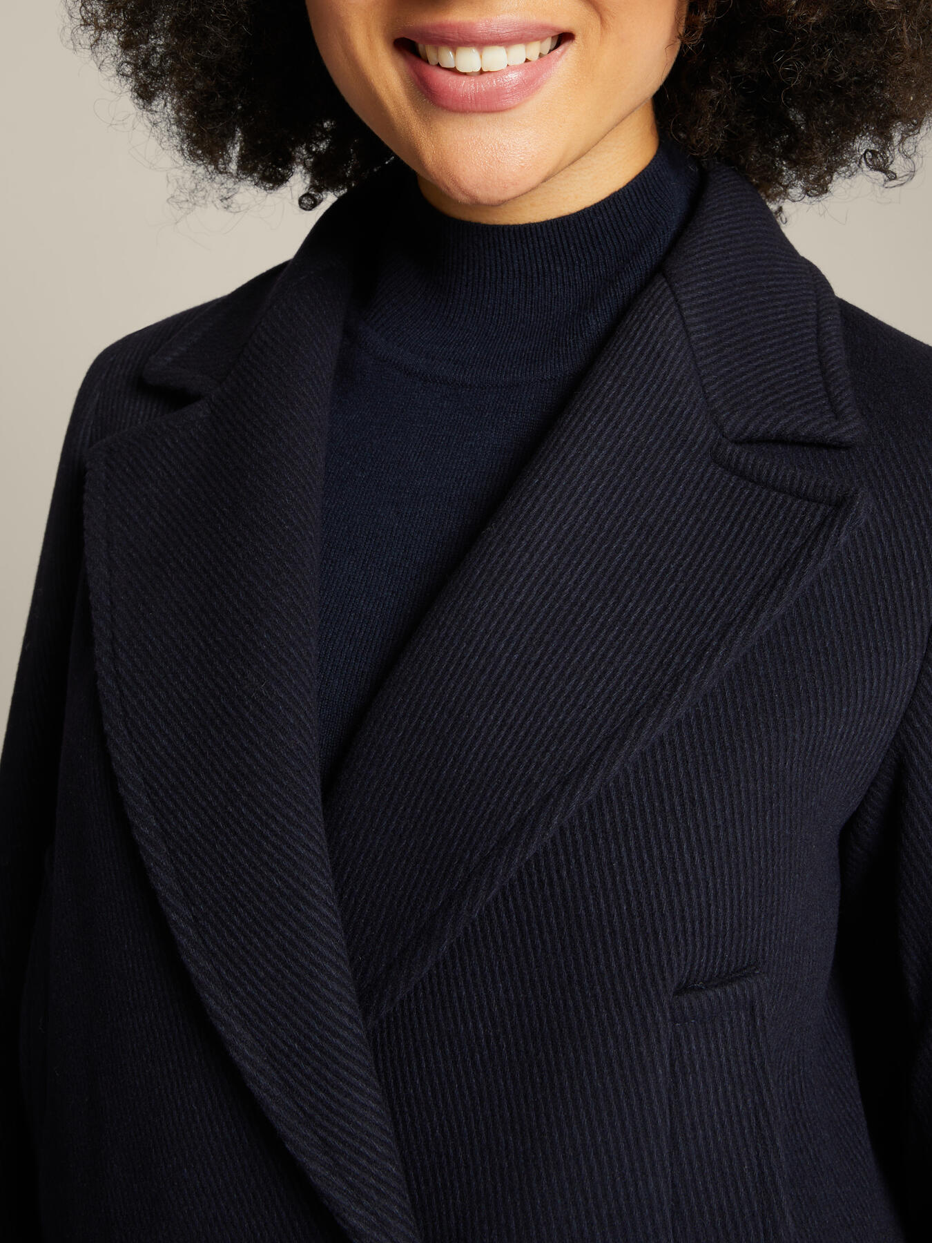 Navy style coat image number 3