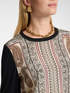 T-shirt bimaterial estampada misto viscose image number 3