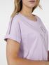 T-shirt con fiore in cristalli image number 4