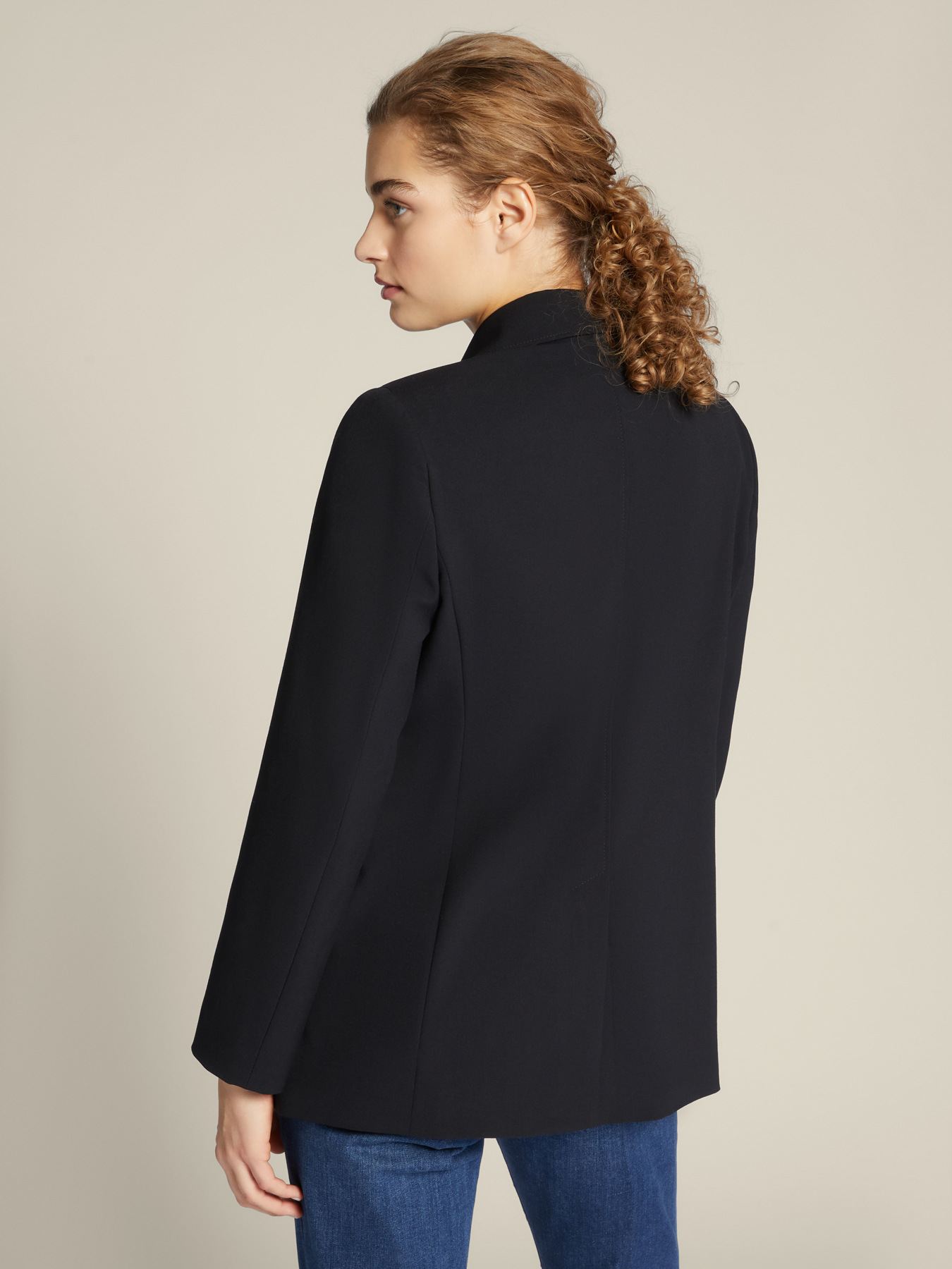 Blazer in tessuto fluido image number 1