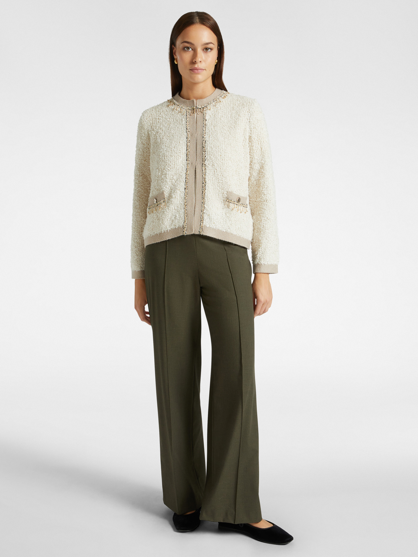Wide-leg trousers with side zip image number 0