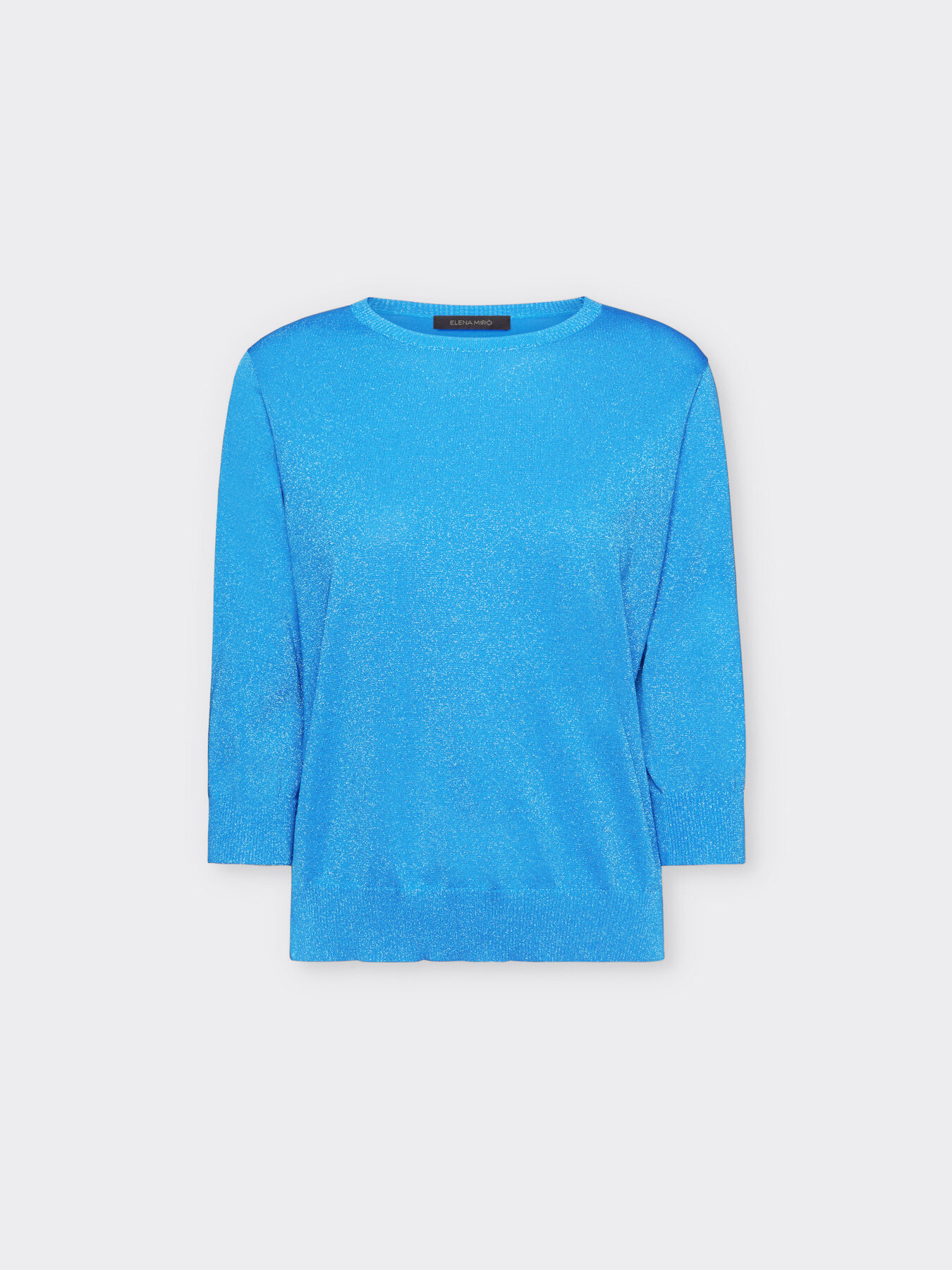 Maglia lurex con maniche a tre quarti image number 4