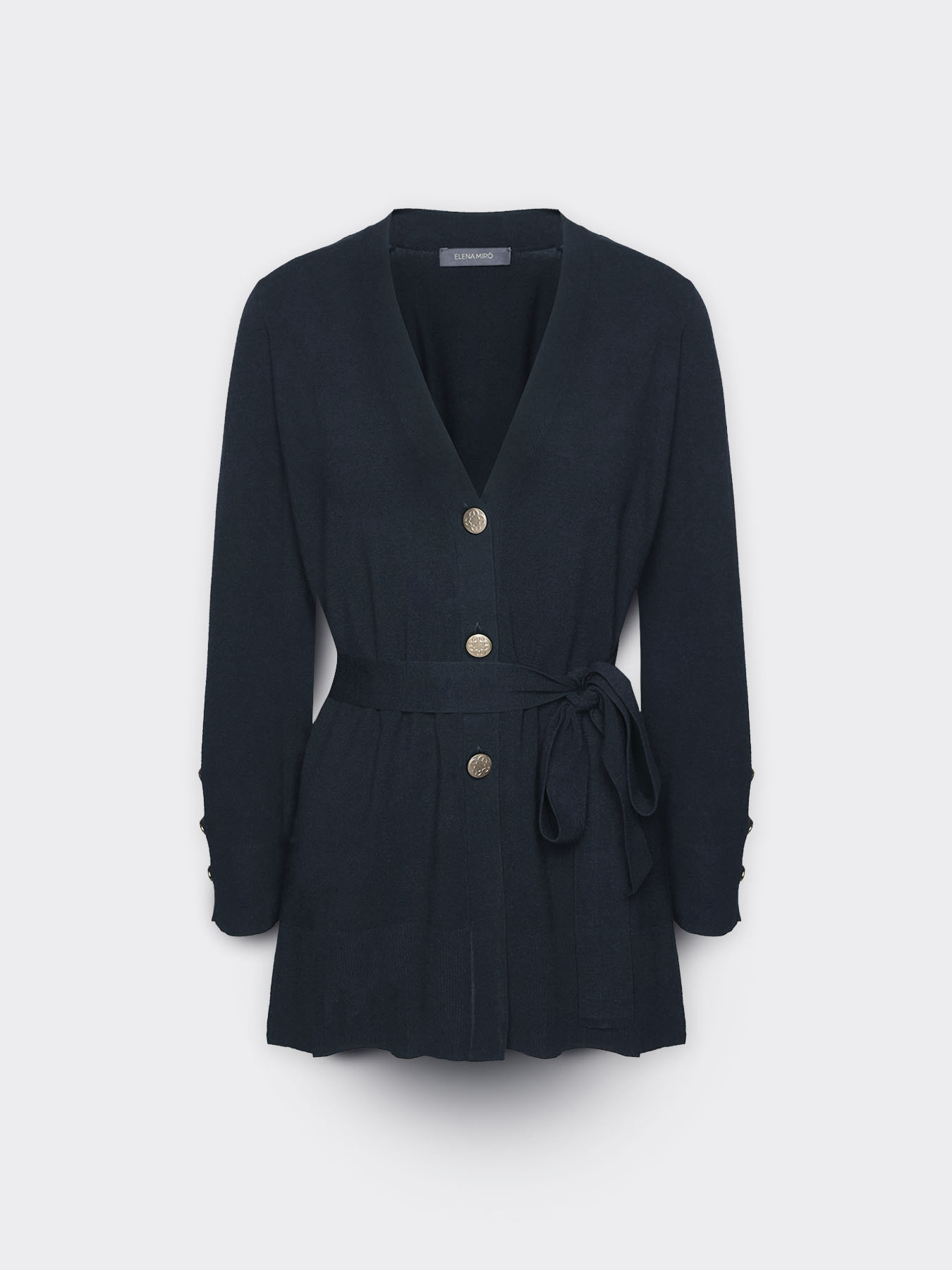 Long cardigan with sash image number 4